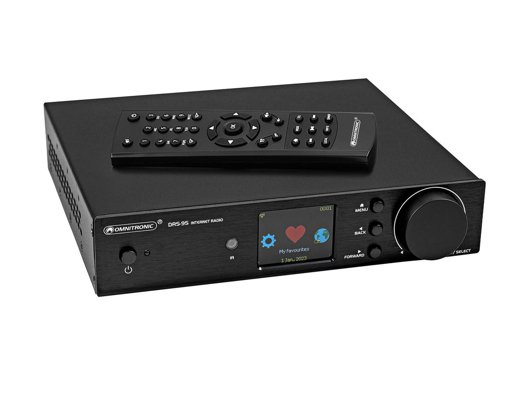 OMNITRONIC radio por Internet DRS-95 con DAB+ y Bluetooth