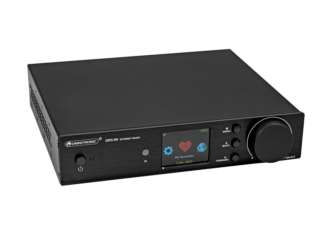 OMNITRONIC radio por Internet DRS-95 con DAB+ y Bluetooth