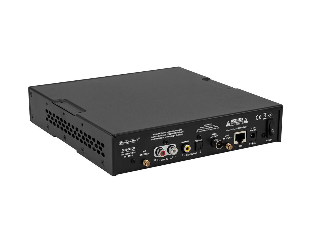 OMNITRONIC DRS-95CD Radio por Internet con DAB+, Bluetooth y reproductor de CD
