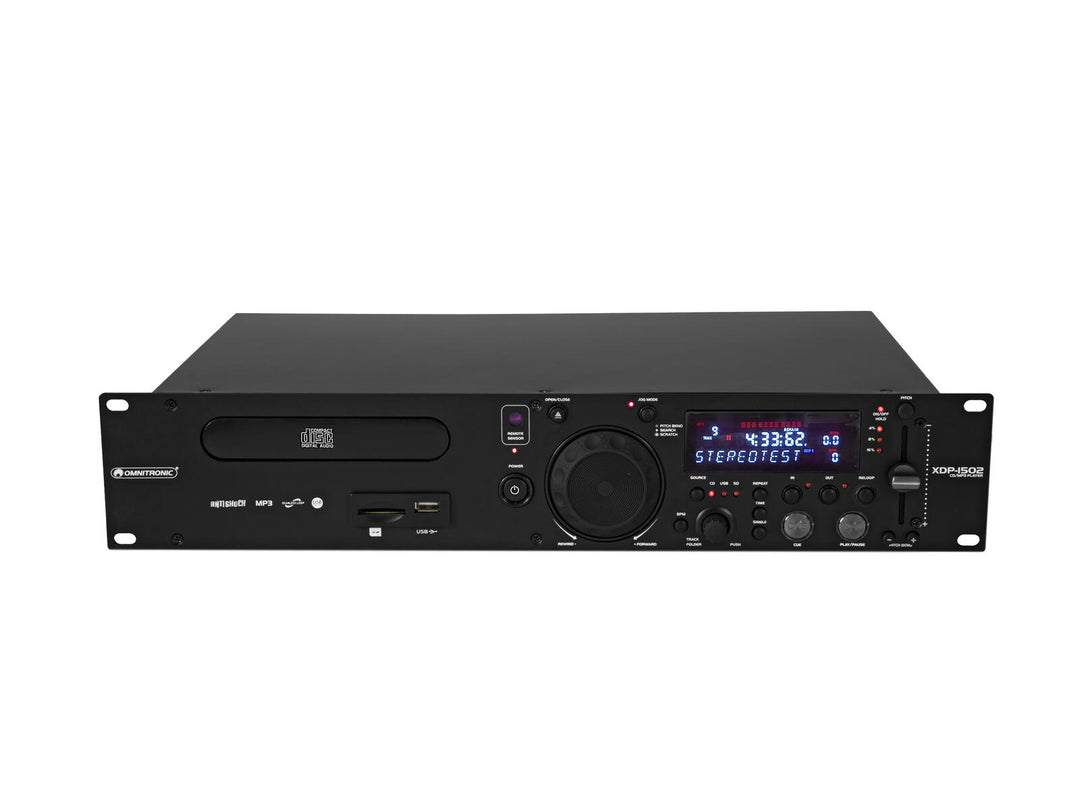 OMNITRONIC Reproductor de CD/MP3 XDP-1502