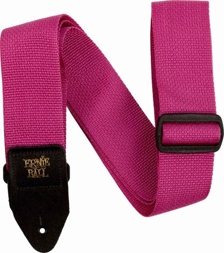 Ernie Ball 5355 Correa PolyPro Guitarras frambuesa roja con Blac