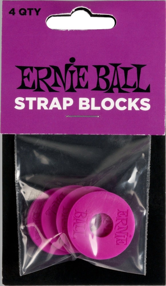 Ernie Ball 5618 Strap Blocks, morado, 4 pc