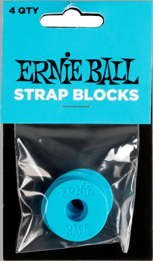 Ernie Ball 5619 Strap Blocks, azul, 4 pc