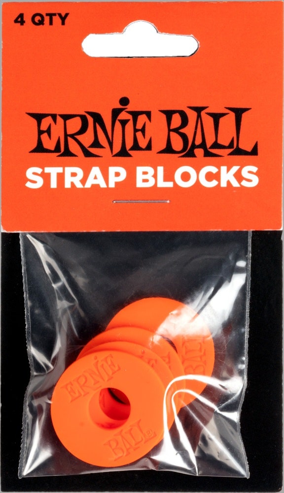 Ernie Ball 5620 Strap Blocks, rojo, 4 pc
