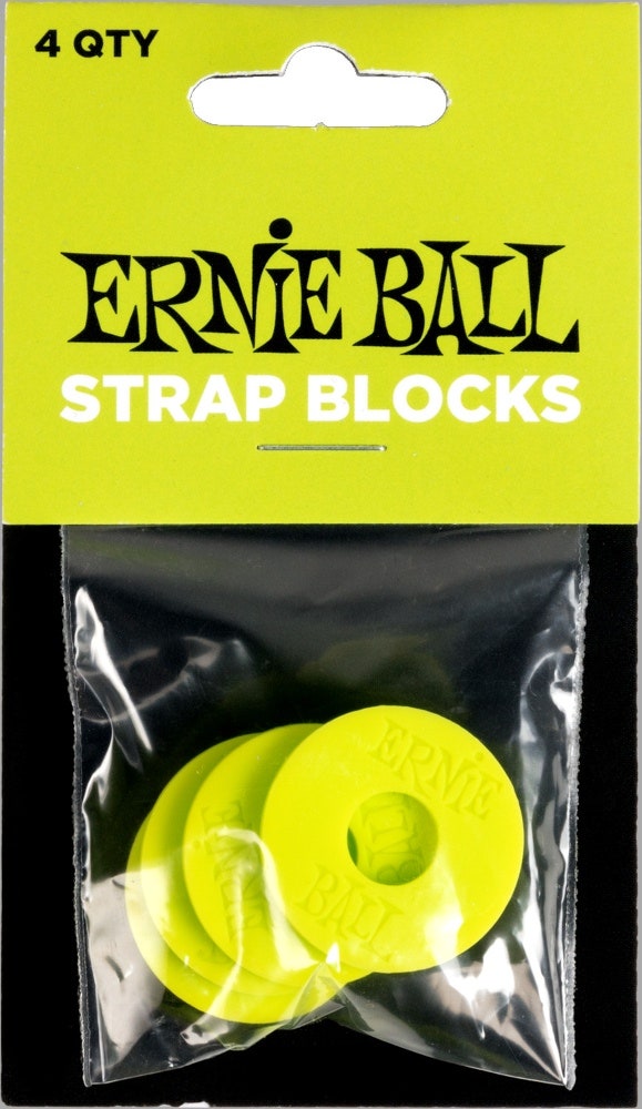 Ernie Ball 5622 Strap Blocks, verde, 4 pc