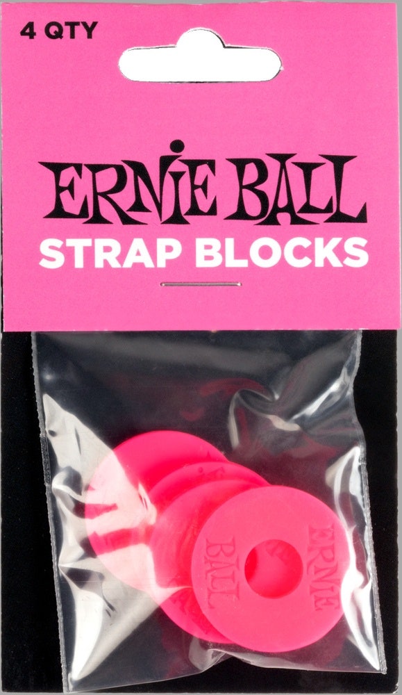 Ernie Ball 5623 Strap Blocks, rosa, 4 pc