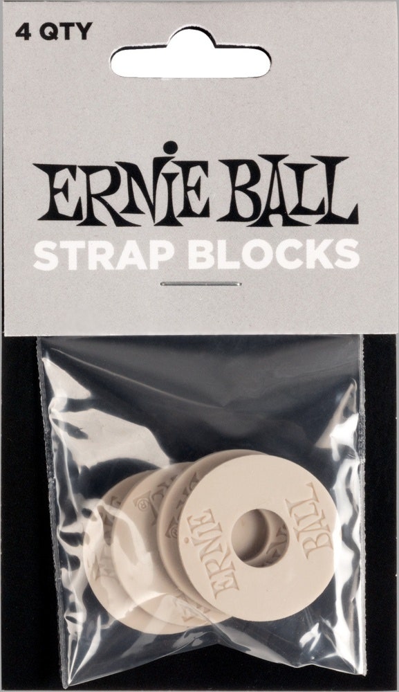 Ernie Ball 5625 Strap Blocks, gris, 4 pc