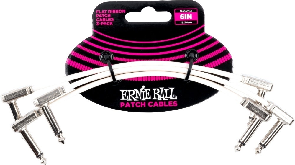 Ernie Ball EB-6385, patch plano White, paquete de 3