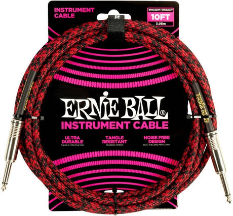 Ernie Ball 6394 Cable de instrumento 3 M (10 ft) - Black & Red