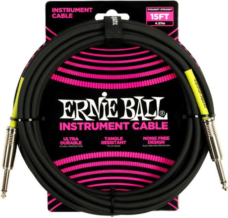 Ernie Ball 6399 Cable de Instrumento 4,5 Metros (15 ft) - Black