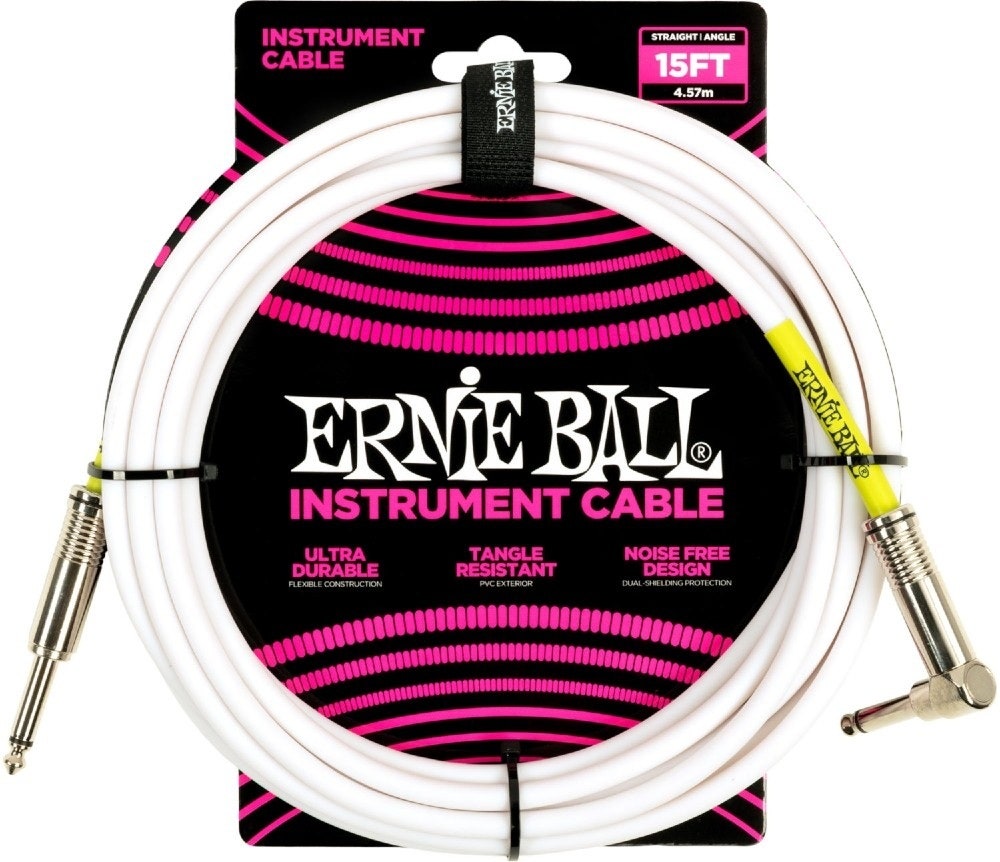 Ernie Ball 6400 Cable de instrumento 4,5 Meter (15 ft) - White