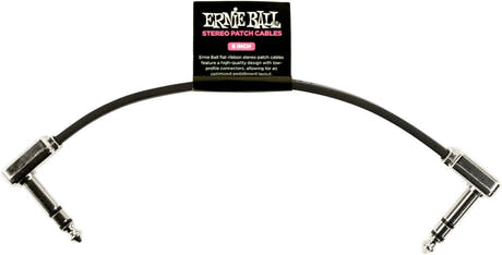 Ernie Ball-6408 Stereo (TRS) Flat Patch Cable, 15cm