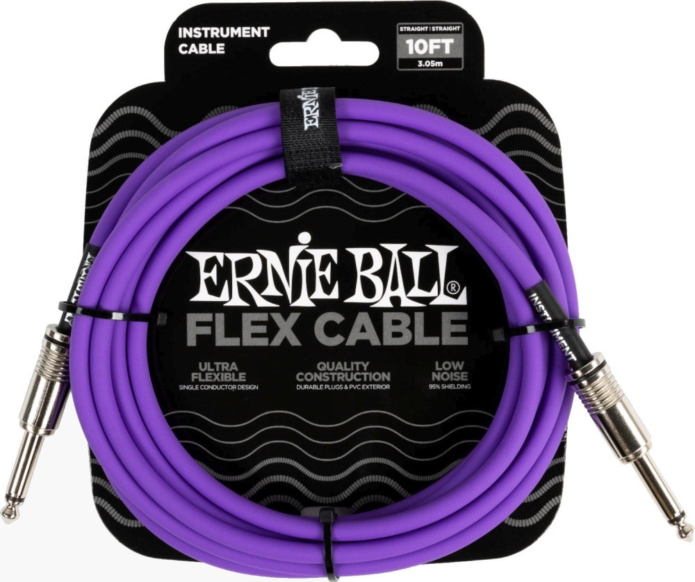 Ernie Ball 6415 FLEX Cable de Instrumento 3m - Púrpura