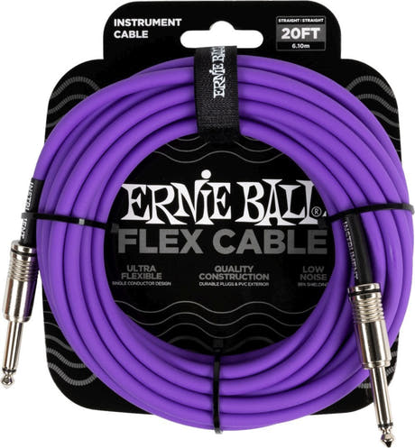 Ernie Ball 6420 FLEX Cable de Instrumento 6m - Púrpura