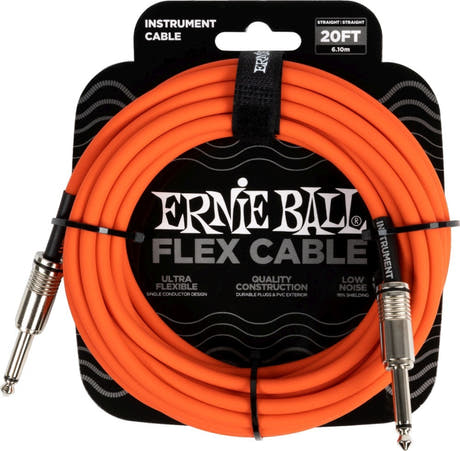 Ernie Ball 6421 FLEX Cable de Instrumento 6m - Naranja