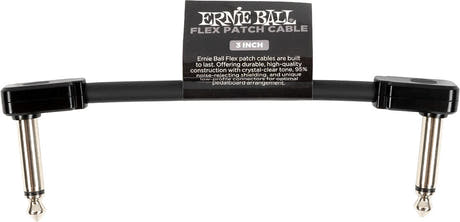 Ernie Ball 6438 Cable patch Flex Black, 7,5cm