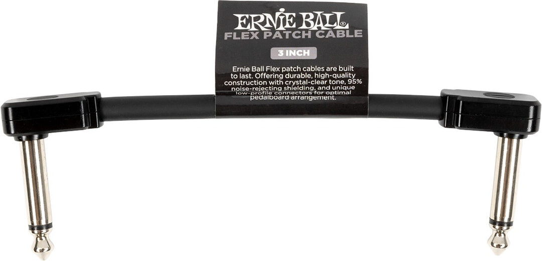 Ernie Ball 6438 Cable patch Flex Black, 7,5cm