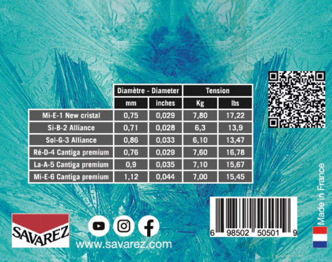 Cuerdas Savarez para guitarra clásica Evolution Cantiga Premium - set 510EJP (high)