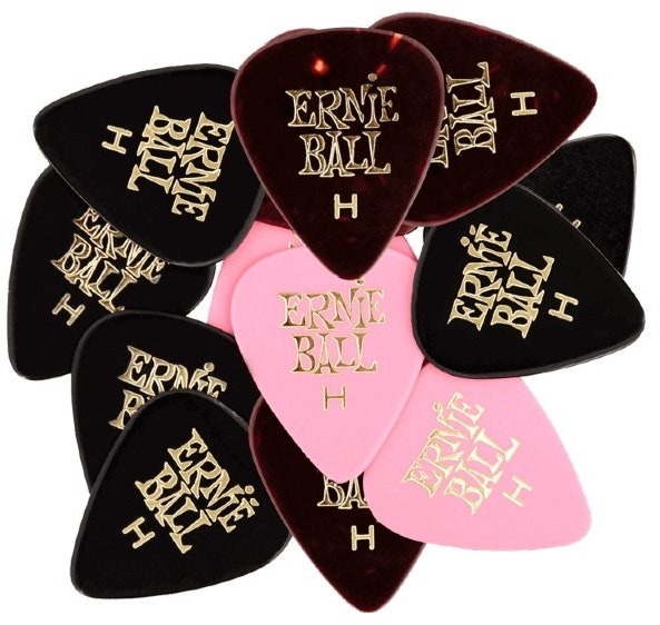 Ernie Ball EB-9180 Púas de celuloide Heavy, mixtas, 12 pk