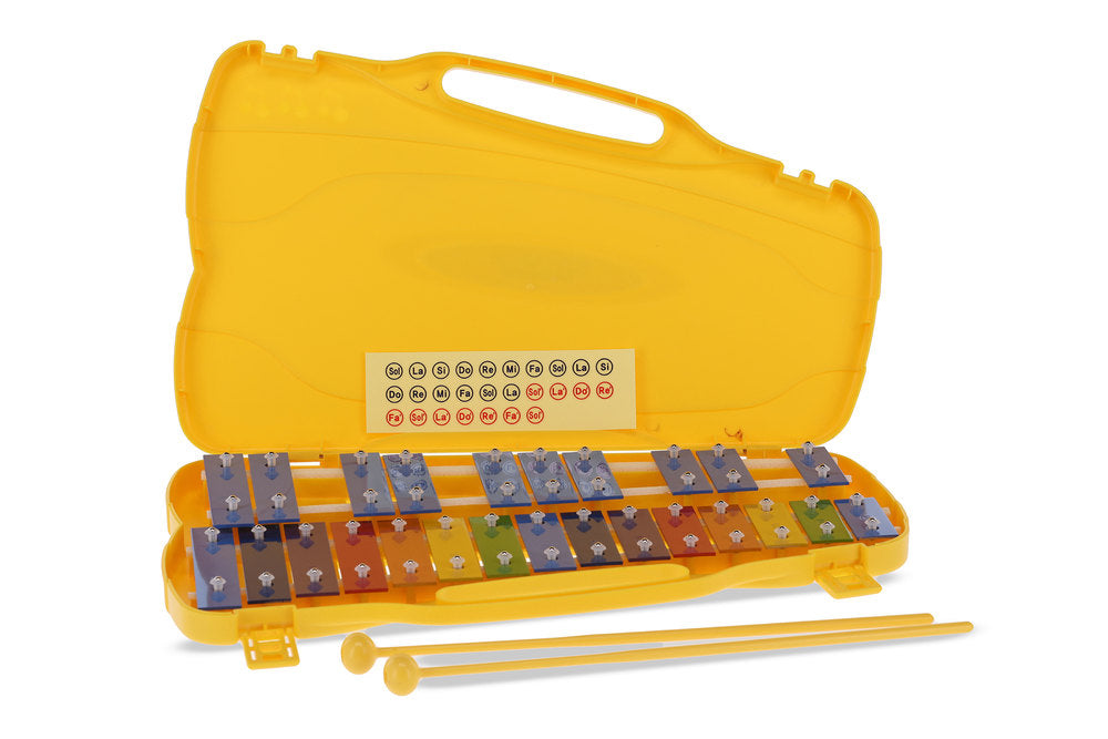GEWA metalófono, cromático de G5 a G7, teclas de colores