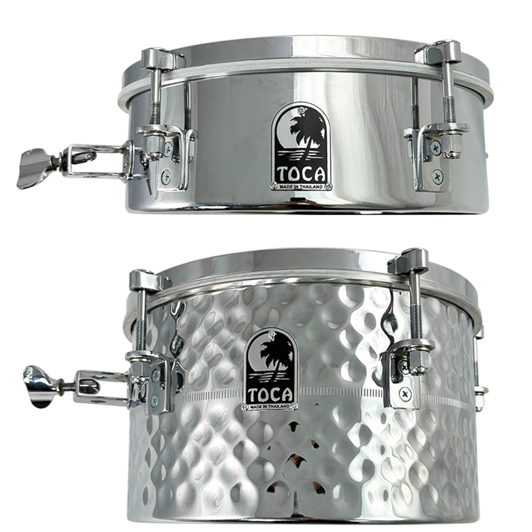 Toca Drumset Add-Ons Timbales - 12" x 4" de acero inoxidable (T-412-SS)
