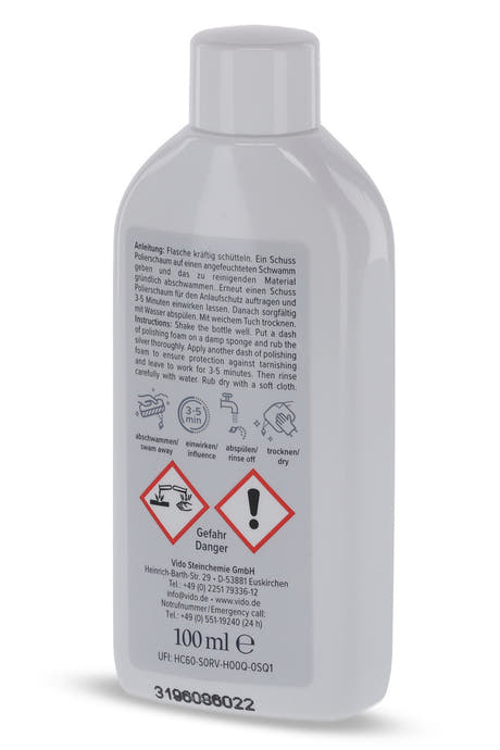 Vido espuma de pulido para superficies plateadas, 100 ml