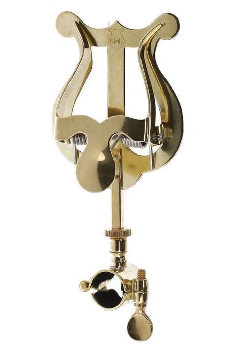 Lyra GEWA para trompeta, pequeña, niquelada, anillo de sujeción Ø 14 mm