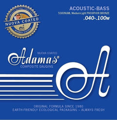 Cuerdas Adamas para bajo acústico Nuova recubiertas - Juego de 4 cuerdas med-light (5300NU-ML)
