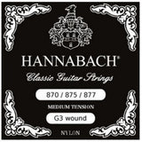 Hannabach 875MT G3 entorchada para guitarra clásica, medium tension