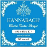 Cuerda Hannabach 875HT G3 con entorchado cromado para guitarras clásica, high tension