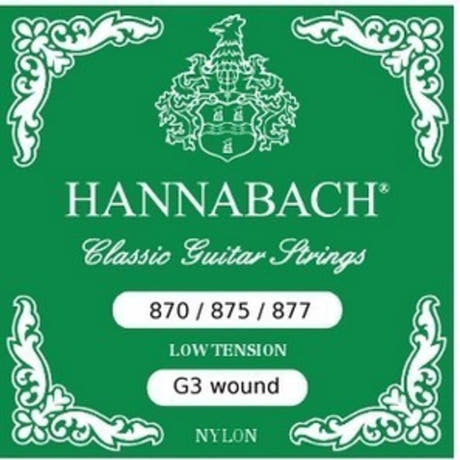Hannabach 871LT G3 cromoes entorchada para guitarra clásica, low tension