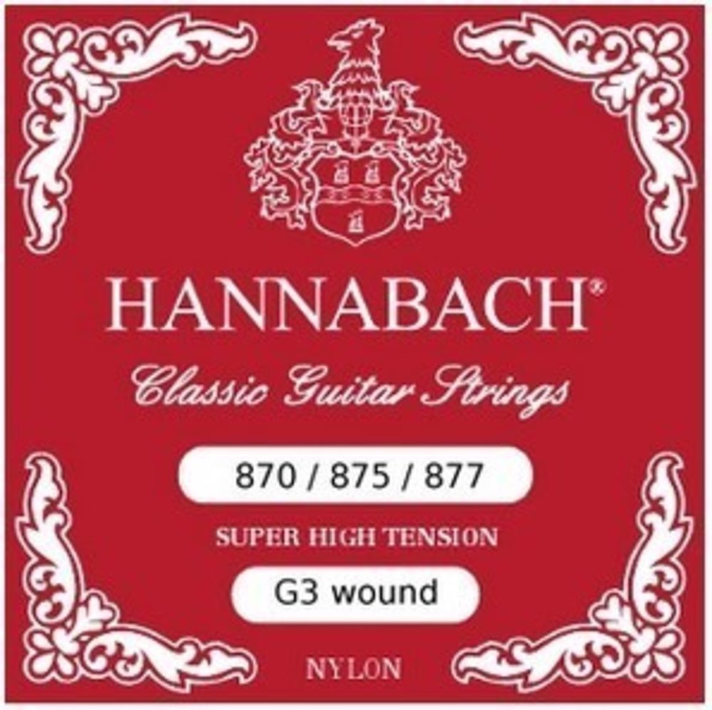 Hannabach 877SHT cuerda G3 bobinada de aluminio, tensión superalta