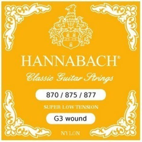 Hannabach 875SLT cuerda G3 entorchada de cromo, super low tension