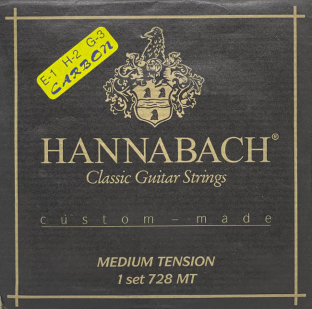 Cuerdas Hannabach para guitarra clásica Series 728 Custom Made Carbon - Set con agudas de carbono (728MTC)