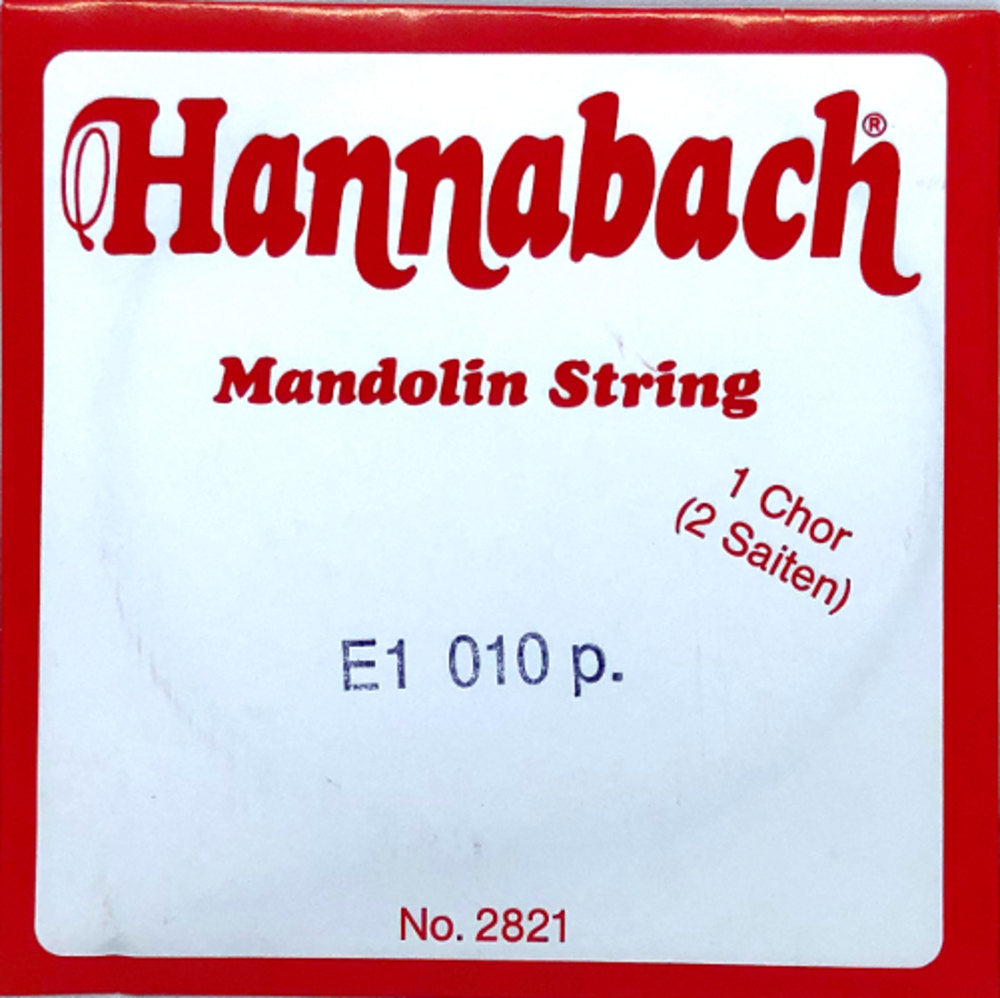 Hannabach 2821010 cuerda de mandolina E .010", par