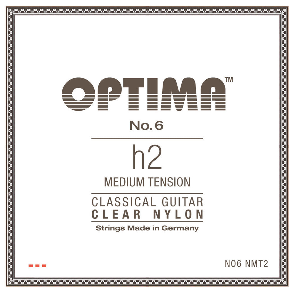 Optima No. 6 H/B2 cuerda para guitarra clásica, nailon, medium tension