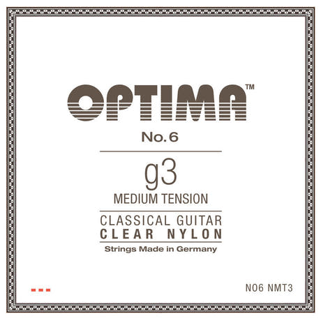 Optima No. 6 G3 cuerda de guitarra clásica, nailon, medium tensión