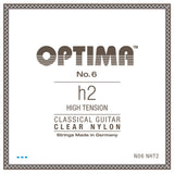 Cuerda para guitarras clásica Optima n.º 6 H/B2, nylon, high tension