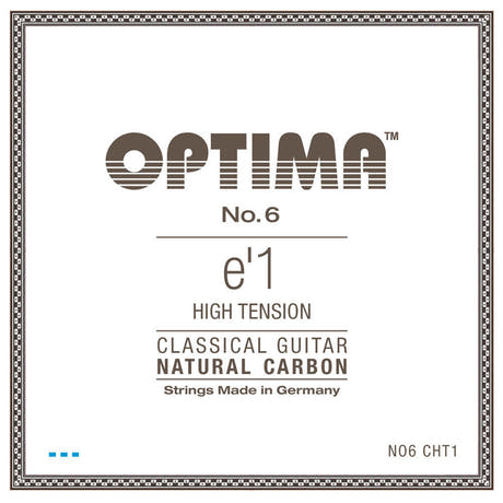 Optima No. 6 E1 cuerda de guitarra clásica, carbono, tensión alta