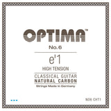 Optima No. 6 E1 cuerda de guitarra clásica, carbono, tensión alta