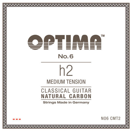 Optima No. 6 H/B2 cuerda de guitarra clásica, carbono, tensión media