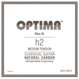 Optima No. 6 H/B2 cuerda de guitarra clásica, carbono, tensión media