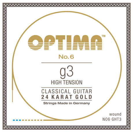 Optima No. 6 G3 string para guitarra clásica, dorada, alta tensión