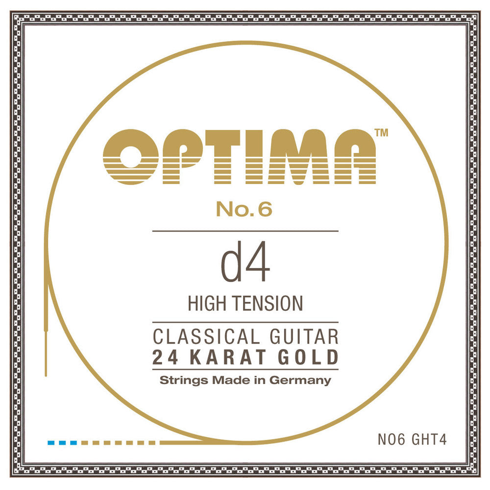 Optima No. 6 D4 cuerda de guitarra clásica, dorada, high tension
