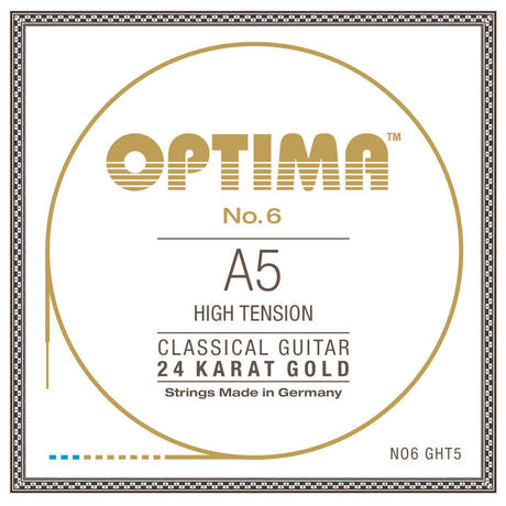 Optima No. 6 A5 cuerda para guitarra clásica, dorada, tensión alta