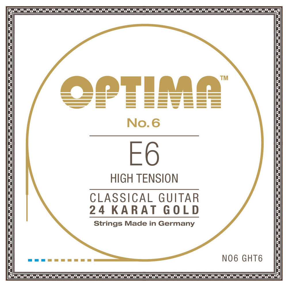 Cuerda de guitarra clásica E6 Optima No. 6, dorada, tensión alta