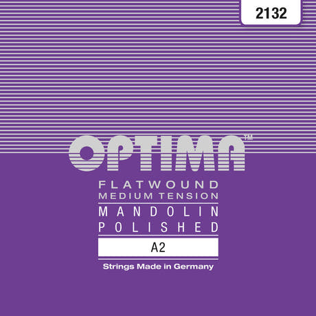 Optima 2132 cuerda A para mandolina .014w, Flatwound (par)