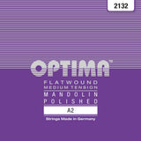 Optima 2132 cuerda A para mandolina .014w, Flatwound (par)
