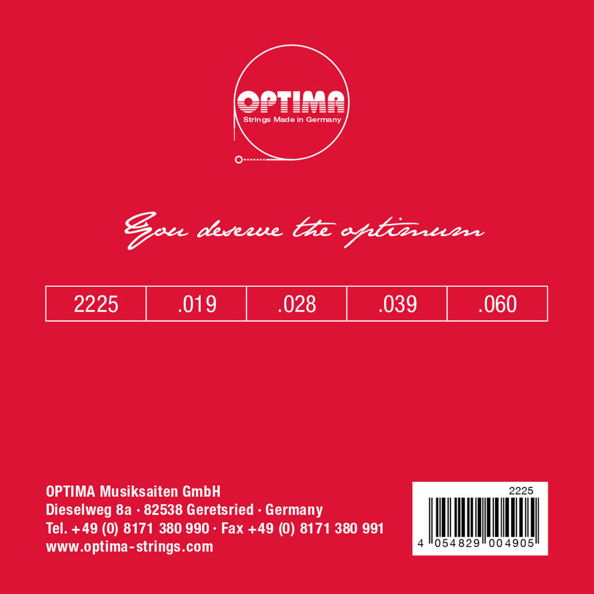 Optima Mandola strings - Set (2225)