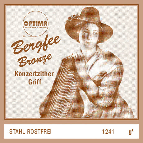 Optima Bergfee 1241 cuerda de digitación g´ para cítara, Viena, Normal